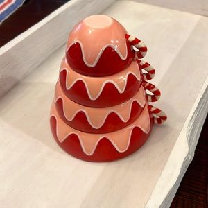 Russ Bonnie Lynn Nesting CandyCane Measuring Cups 1990s Very Rare Collector